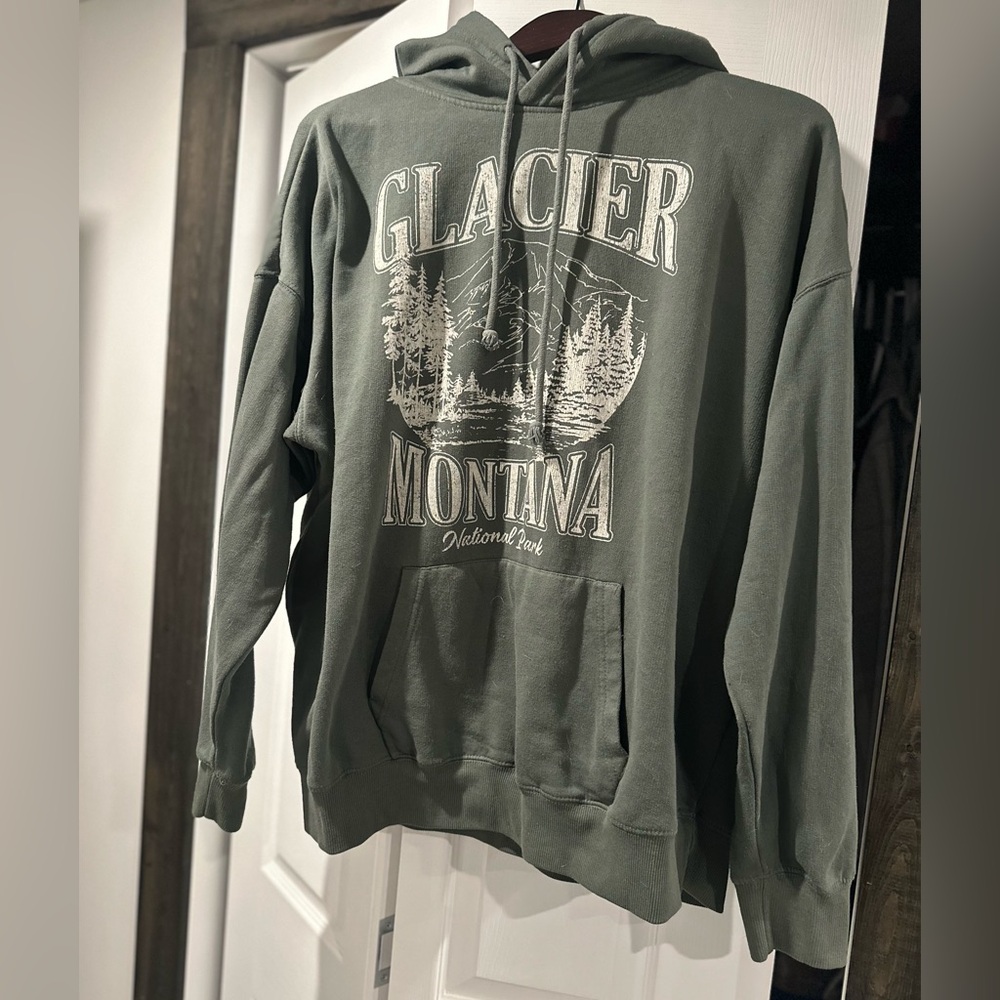 Glacier mountain national park graphic hoodie